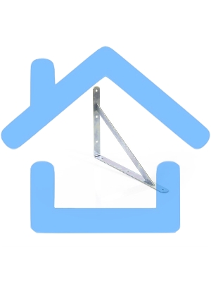 Кронштейн усиленный 400 х 280 х 30 х 4 мм, оцинкованный Сибртех