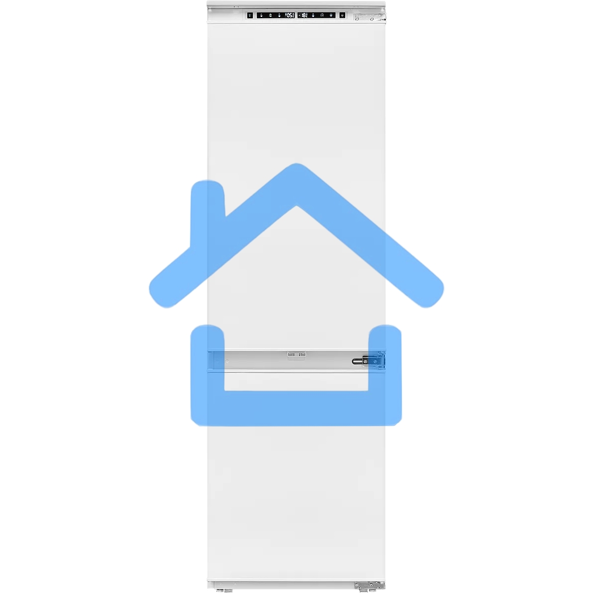 Встраиваемый холодильник Kuppersberg RBN 1760, High-Tech, объем 237 л, скользящий фасад, электронное управление, No Frost, антибактериальный пластик, звуковой сигнал при открытой дверце, перенавешиваемые двери, LED освещение, уровень шума 41 дБ, энергоэфф