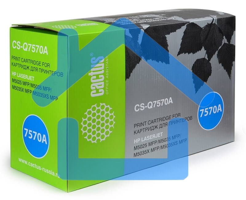 Картридж лазерный Cactus CS-Q7570A черный (15000 стр.) для HP M5025/M5035/M5035X/M5035XS