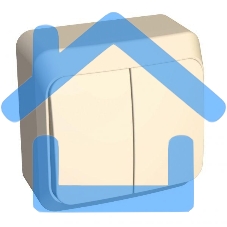 Выключатель 2-кл. ОП Этюд 10А IP20 с индик. крем. SchE BA10-006K