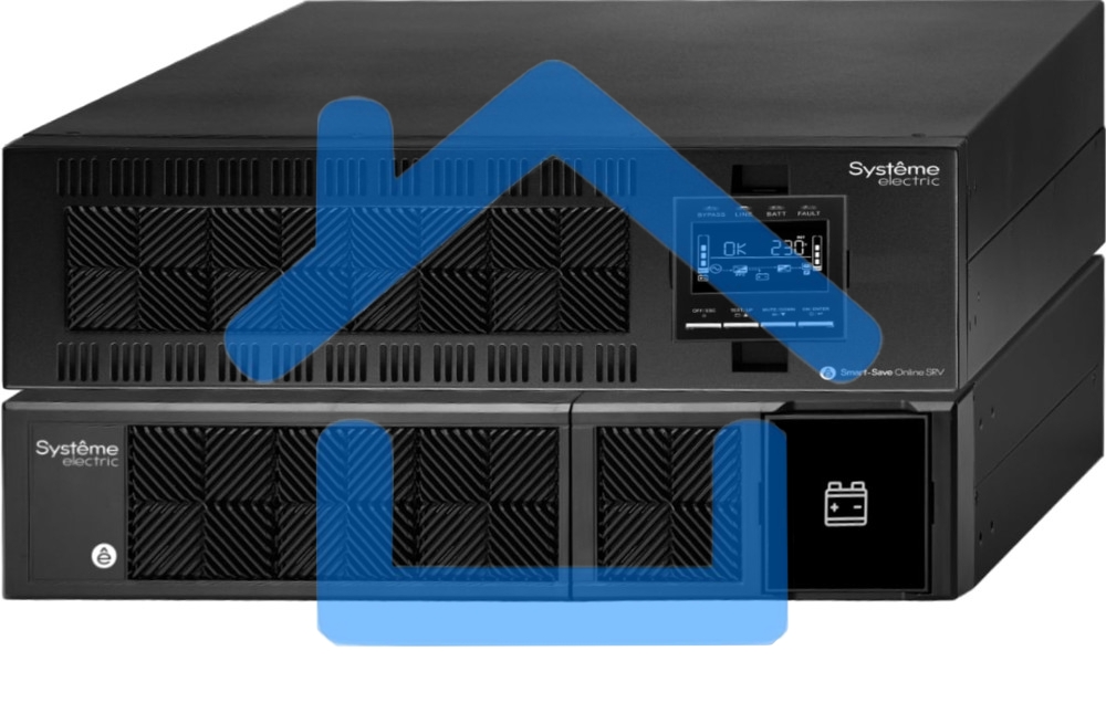 Источник бесперебойного питания Systeme Electriс Smart-Save Online SRV, 10000VA/9000W, On-Line, Extended-run, Rack 5U(Tower convertible), LCD, Out: Hardwire, SNMP Intelligent Slot, USB, RS-232