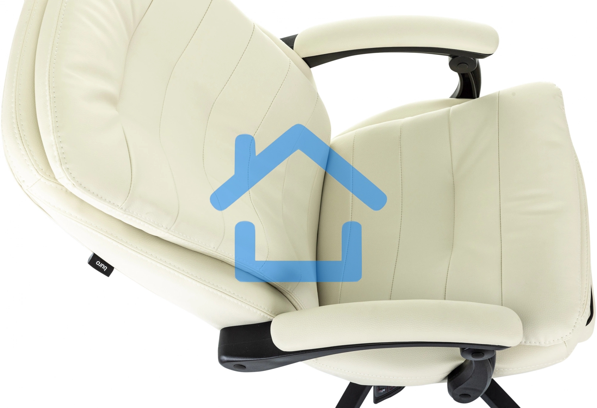 Кресло руководителя Бюрократ T-9950MSG-F слоновая кость эко.кожа, крестов. пластик подст. для ног