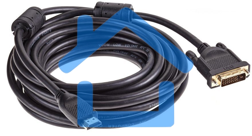 Кабель HDMI AM/DVI(24+1)M, 7.5м, CU, 1080P@60Hz, 2F, VCOM <CG484GD-7.5M>