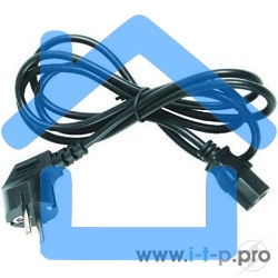 Шнур сетевой, евровилка угловая - евроразъем С13, кабель 3x0,75 мм², длина 1,8 метра (PVC пакет) Rexant