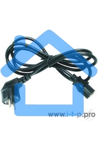 Шнур сетевой, евровилка угловая - евроразъем С13, кабель 3x0,75 мм², длина 1,8 метра (PVC пакет) Rexant
