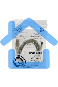 Кабель Cablexpert USB2.0 Pro, AM/BM, 2м, экран, 2 феррит.кольца, прозрачный (CCF-USB2-AMBM-TR-2M)