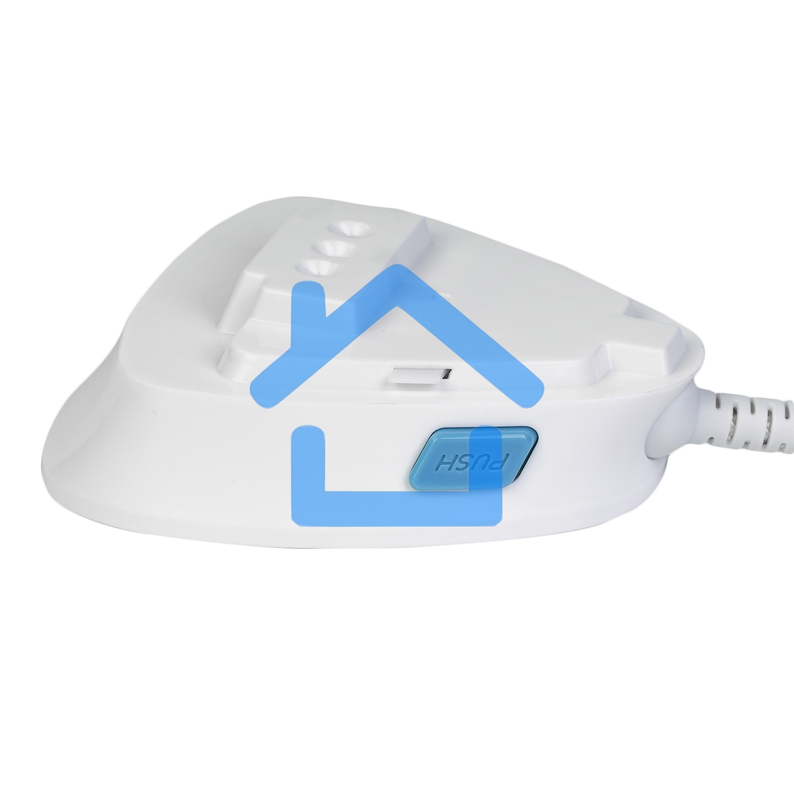 Утюг беспроводной Galaxy GL 6151, белый с голубым, паровой, 2200 Вт, функции: автоотключение, самоочистка, антикапля, антинакипь, функция увлажнения, вертикальное отпаривание, индикатор нагрева, защита от перегрева, резервуар для воды 320 мл, керамическое