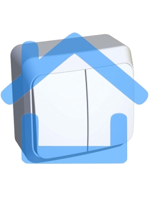 Выключатель 2-кл. ОП Этюд 10А IP20 белый SchE BA10-002B