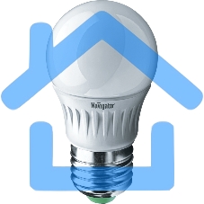 Лампа светодиодная Navigator NLL-P-G45-5-230-2.7K-E27 5Вт шар 2700К тепл. бел. E27 330лм 220-240В