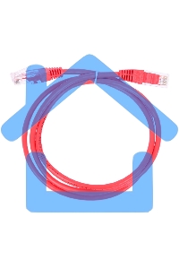 Патч-корд Lanmaster UTP TWT-45-45-0.5-RD вилка RJ-45-вилка RJ-45 кат.5е 0.5м красный ПВХ (уп.:1шт)
