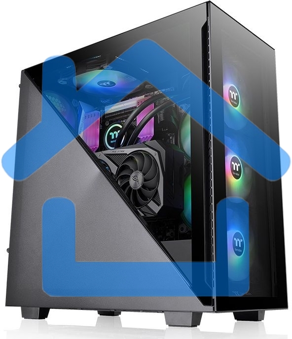 Компьютерный корпус Thermaltake Divider 300 TG ARGB черный без БП ATX 2x120мм 2xUSB 3.0 audio front door bott PSU