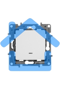 Механизм выключателя 1-кл. СП Etika 10АX с подсветкой / индикацией безвинт. зажимы бел. Leg 672203