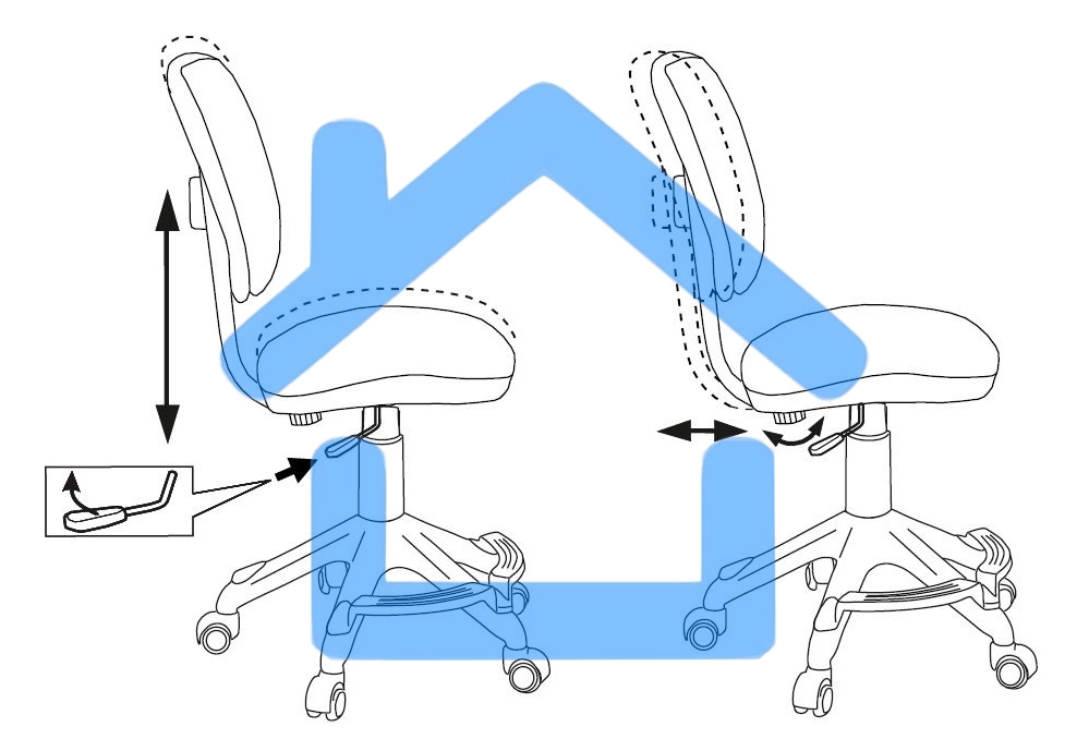 Кресло детское Бюрократ CH-W204/F мультиколор алфавит, крестовина пластик, подст. для ног, пластик белый