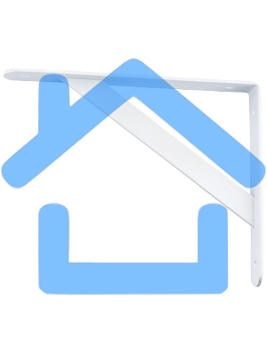 Кронштейн усиленный 250 х 150 х 30 х 4 мм, белый Сибртех