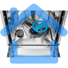 Встраиваемая посудомоечная машина Electrolux KESC2210L, черный, 44.6 см, 9 компл., 44 дБ, класс E