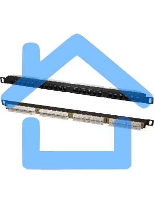 Патч-панель высокой плотности 19', 24хRJ-45, UTP, Cat.5e, 0,5U