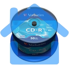 Диск CD-R Verbatim 700Mb 52x Cake Box (50шт) (43351)