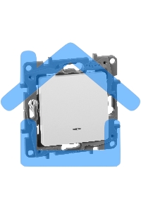 Механизм выключателя 1-кл. СП Etika 10АX с подсветкой / индикацией безвинт. зажимы бел. Leg 672203