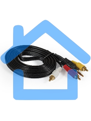 Кабель аудио ExeGate EX284945RUS EX-CCA-4P2R-2.0 (3.5мм Jack M/3xRCA M, 2м)