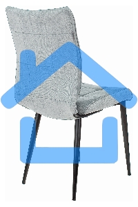 Стул для кухни Бюрократ KF-4 серо-голубой Light 28, металл черный на ножках (KF-4/LT28)