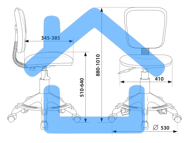 Кресло детское Бюрократ CH-W204/F мультиколор алфавит, крестовина пластик, подст. для ног, пластик белый