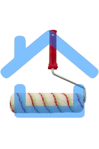 Валик Эмали, 250 мм, ворс 12 мм, D - 48 мм, D ручки - 8 мм, полиамид,полиакрил Сибртех