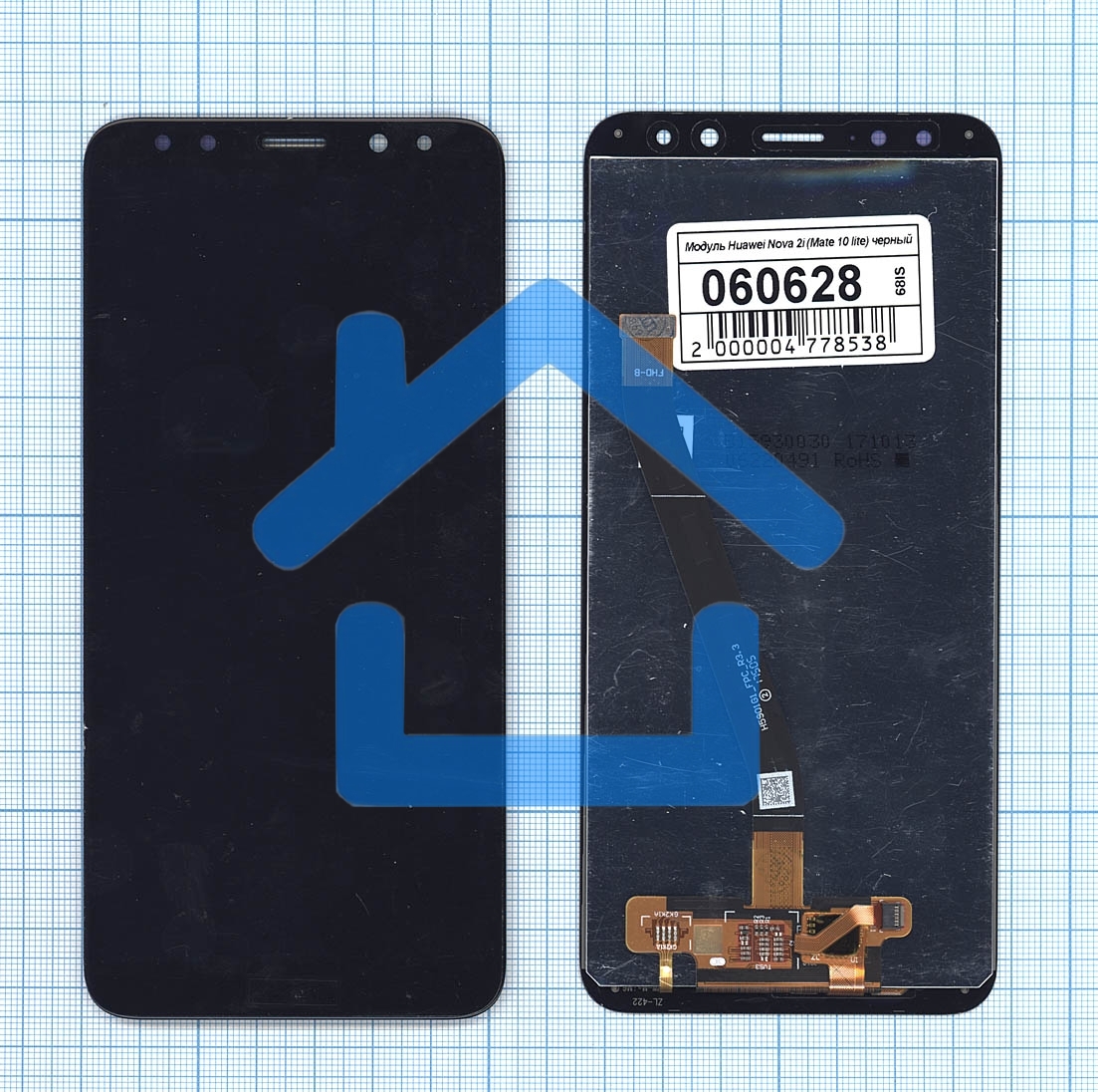 Дисплей для Huawei Nova 2i, Mate 10 Lite черный