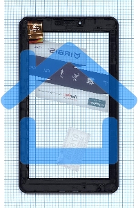 Сенсорное стекло (тачскрин) для Irbis TZ44 TZ45, черное с рамкой