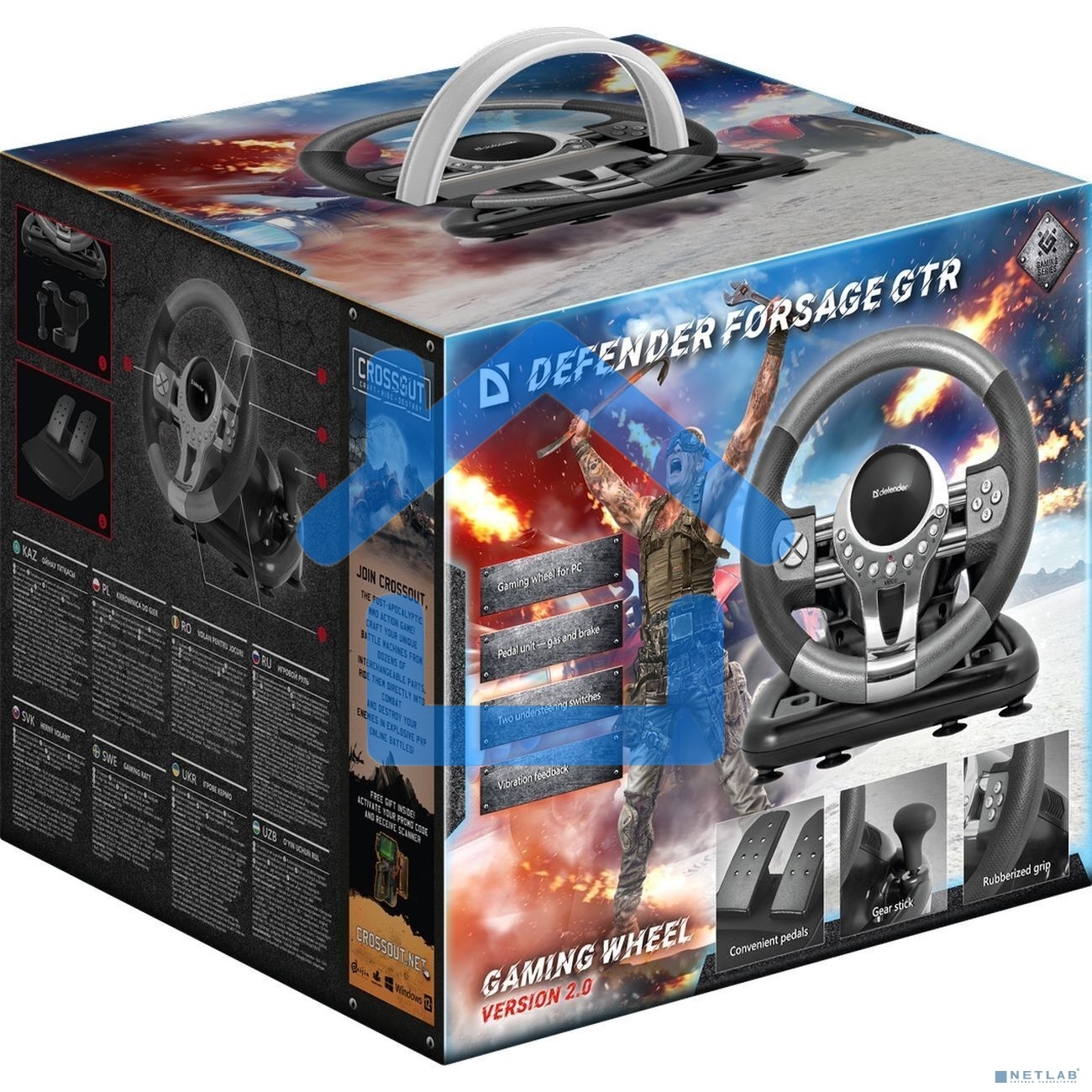 Игровой руль Defender FORSAGE 12 кн+2перекл.+1перекл. 8-ми позиц., USB