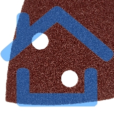 Треугольник абразивный Denzel на ворc. подложке под 