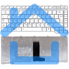 Клавиатура для ноутбука Toshiba Satellite A200 A210 A300 M300 L300 M500 M505 серебристая