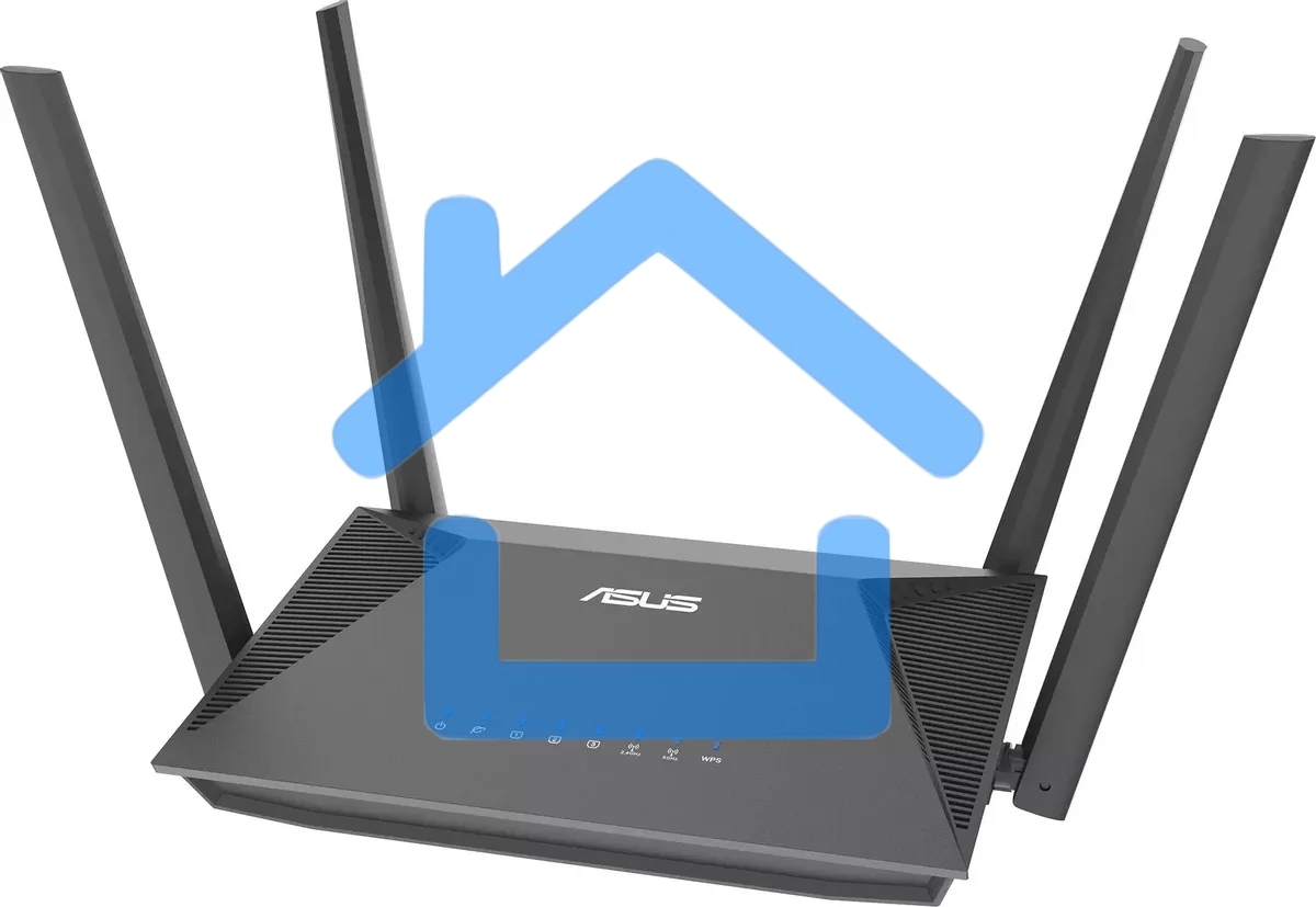 Роутер беспроводной Asus RT-AX52 AX1800 10/100/1000BASE-TX черный
