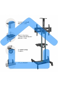 Мобильная стойка ONKRON TS1551 черный