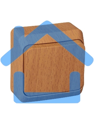 Выключатель 1-кл. ОП Этюд Дача 10А IP20 бук SchE BA10-001T