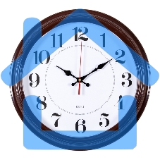 Часы настенные аналоговые Бюрократ WALLC-R85P D35см коричневый/белый