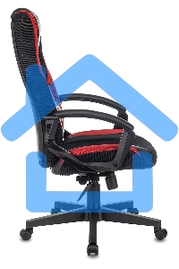 Кресло игровое Zombie 9 черный/красный, искусст.кожа/ткань, крестовина пластик