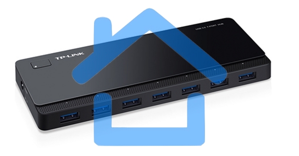 Сетевое оборудование TP-Link UH700 7 ports USB 3.0 Hub,Desktop, a 12V/2.5A Power Adapter included
