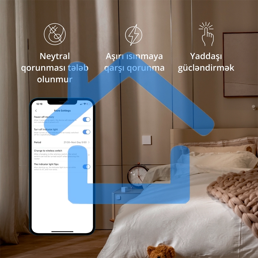 Умный выключатель одноклавишный Aqara Smart Wall Switch H1 (WS-EUK01)