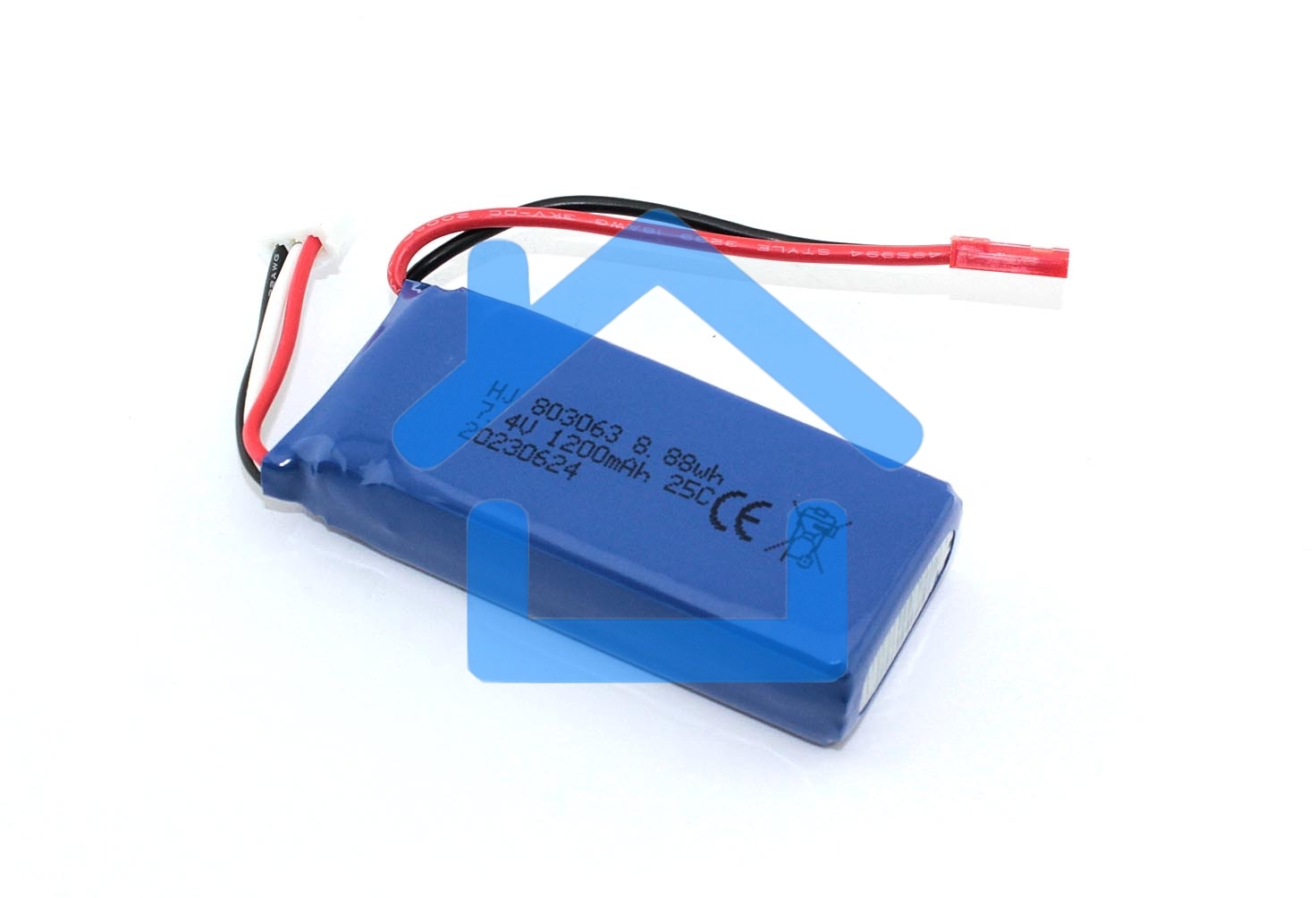 Аккумулятор Li-Pol 7.4V 803063 1200mAh JST