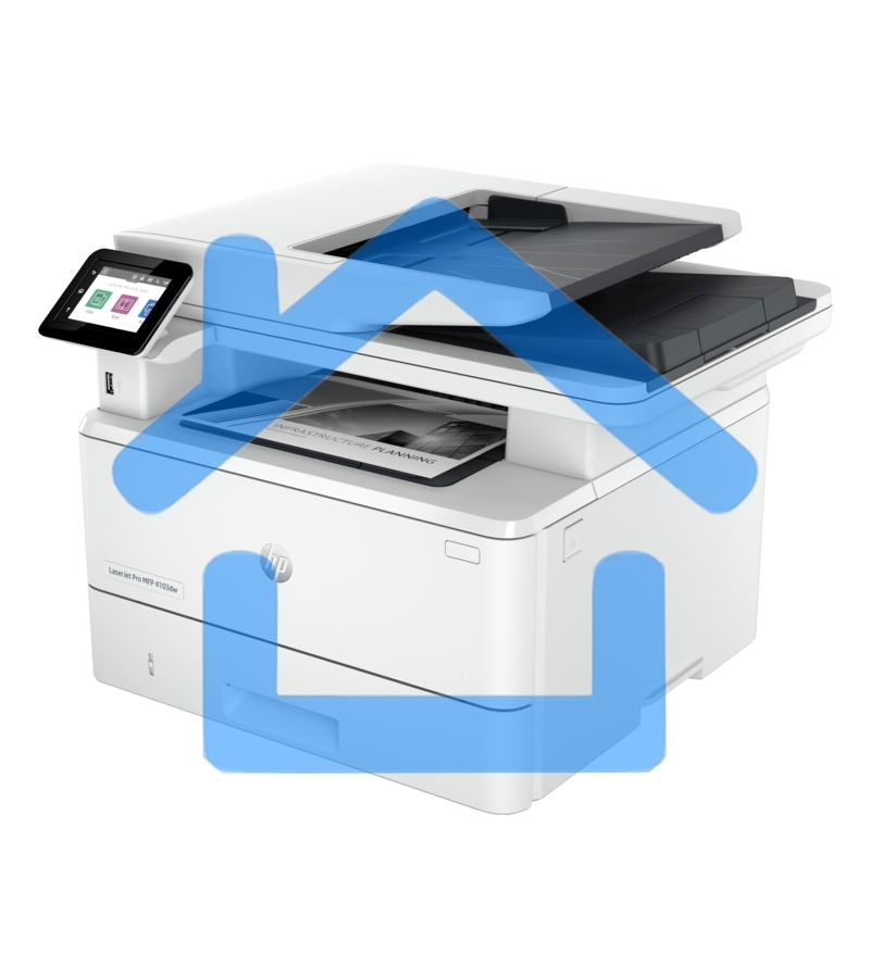 МФУ лазерное HP LaserJet Pro 4103dw (2Z627A), A4, ч/б, печ. до 40 стр/мин., скан. до 29 стр/мин. (ч/б) 20 стр/мин. (цвет), 1200 x 1200 dpi, USB, RJ-45, Wi-Fi, Air Print, Mopria