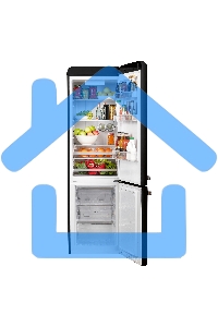 Холодильник Maunfeld MFF186NFRB черныйдвухкамерный 181/71л морозилка снизу