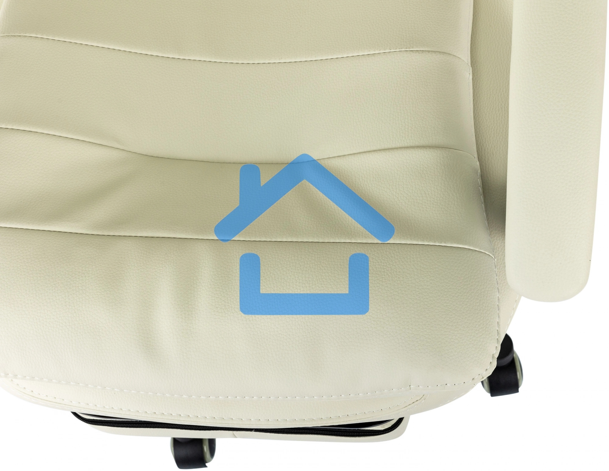 Кресло руководителя Бюрократ T-9950MSG-F слоновая кость эко.кожа, крестов. пластик подст. для ног