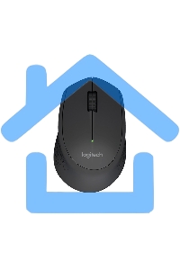 Мышь беспроводная Logitech M280 черный, 1000 dpi, радиоканал, USB, кнопки - 3