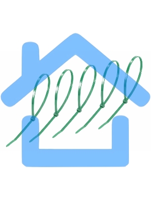 Хомут-стяжкa нeйлонoвая Rexant 300x4,8 мм, зеленая, упаковка 25 шт.