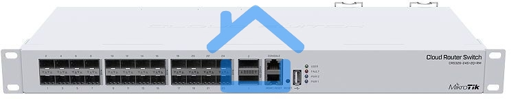 Коммутатор в стойку MikroTik CRS326-24S+2Q+RM, 24х SFP+, 2x QSFP+