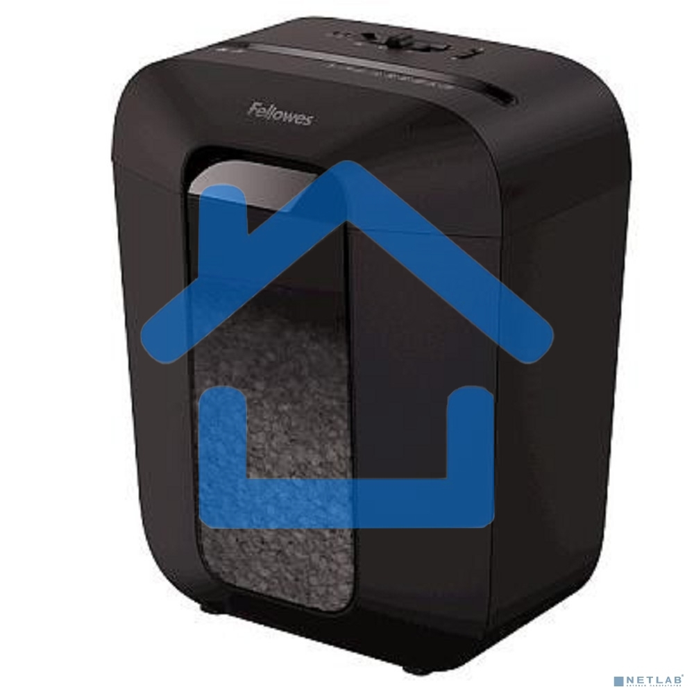 Шредер Fellowes PowerShred LX50 черный (секр.P-4)/перекрестный/9лист./17лтр./скрепки/скобы/пл.карты