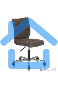 Кресло компьютерное Бюрократ CH-330M/LT-10 без подлокотников, темно-коричневый Light 10, крестовина металл