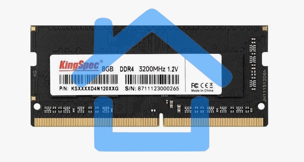 Оперативная память KINGSPEC KS3200D4N12008G, DDR4, 8Gb (1x8 Gb), 3200 MHz, CL22, SO-DIMM