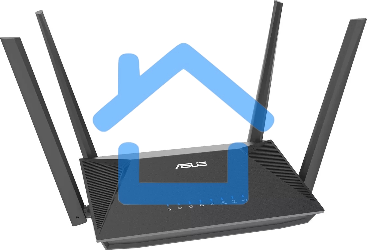 Роутер беспроводной Asus RT-AX52 AX1800 10/100/1000BASE-TX черный