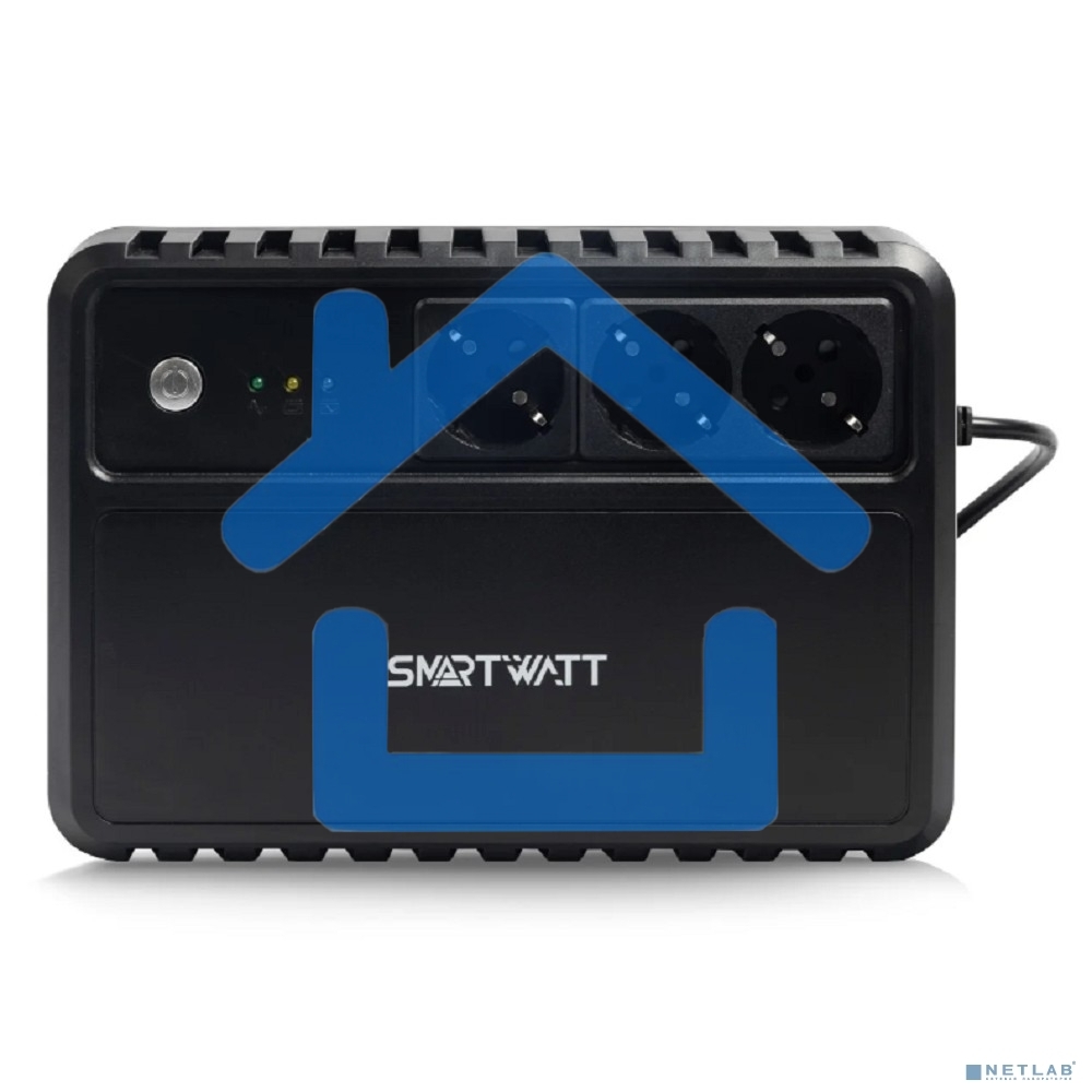 Источник бесперебойного питания SMARTWATT линейно-интерактивный, 800/480 ВА/Вт, напольный, LED индикация, Shuko CEE7/4 - 3 шт.